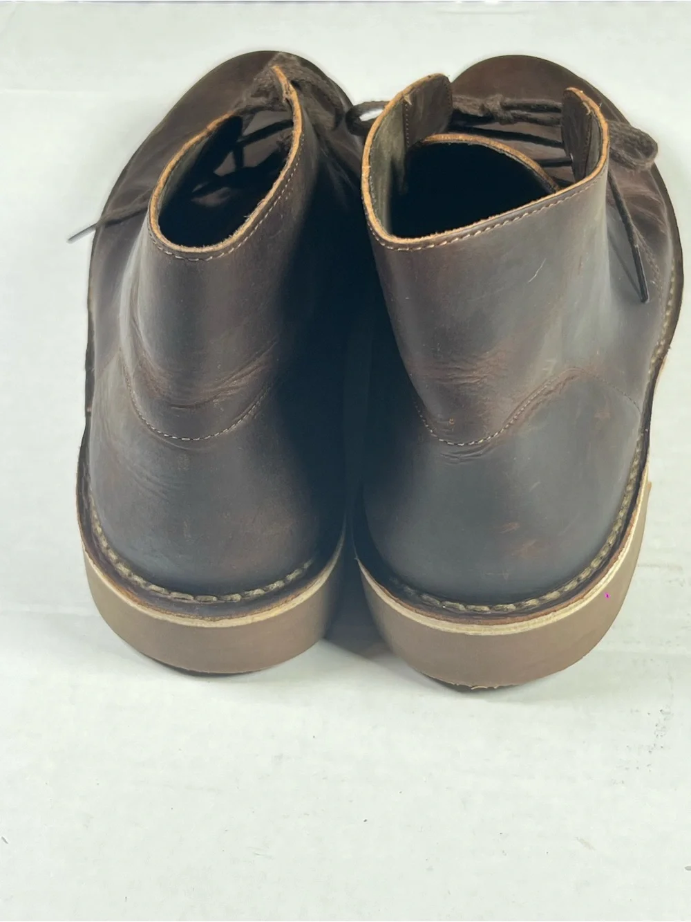 Men's Brown Leather Clarks Desert Boots - Rugged Lace-Up Style #casual #boho